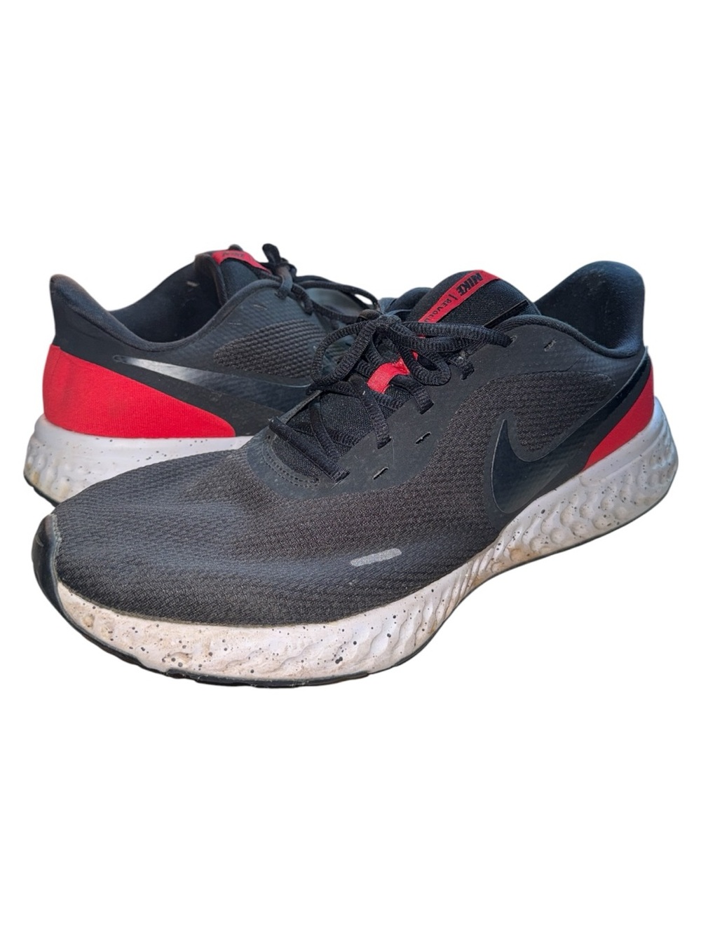 Men’s Nike Black/Red “Revolution 5” Running Shoes - 13